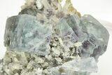 Cubic Fluorite Crystals on Quartz - Yaogangxian Mine #215797-3